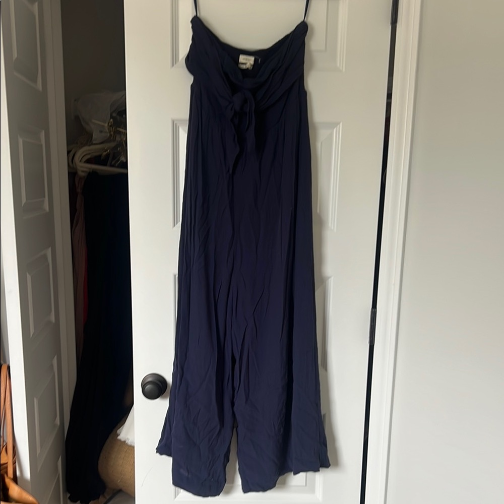 Elegant Navy Strapless Jumpsuit
